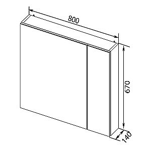 Зеркальный шкаф Aquanet Порто 80 купить в интернет-магазине сантехники Sanbest