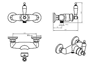 Смеситель для душа Boheme Vogue 204 купить в интернет-магазине сантехники Sanbest