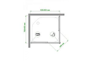 Душевой уголок Royal Bath RB8085HPD-C 85х80 матовый купить в интернет-магазине Sanbest