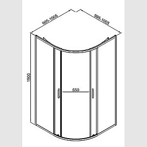 Душевой уголок Good Door Lite 100х100 ЛТ00003 стекло прозрачное/профиль хром купить в интернет-магазине Sanbest