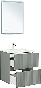 Тумба с раковиной Aquanet Джейн 313316/254363 60 мисти грин для ванной в интернет-магазине Sanbest