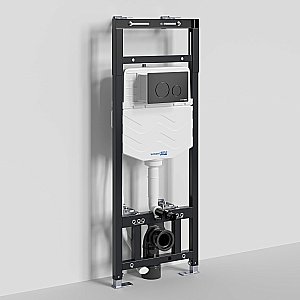 Инсталляция для унитаза WasserKraft Alme 15TLT.010.ME.MB02 кнопка черная матовая купить в интернет-магазине сантехники Sanbest