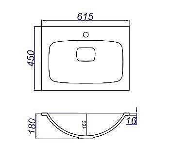 Тумба с раковиной Aqwella Accent 60 белая для ванной в интернет-магазине Sanbest