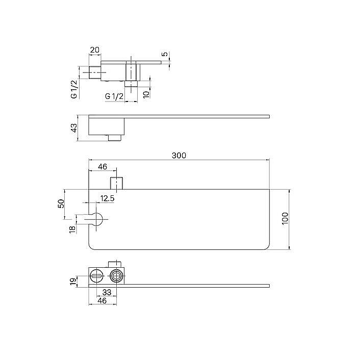 Держатель ручного душа Iddis Slide SLIAC00i62 купить в интернет-магазине сантехники Sanbest