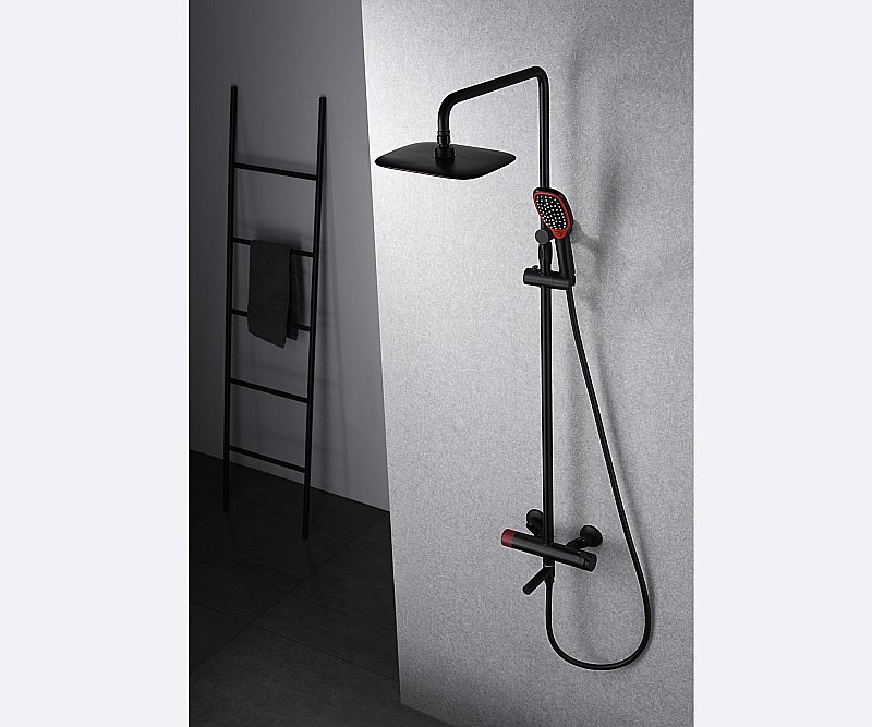 Душевая система Bronze de Luxe Avantgarde 2039RH черный/красный купить в интернет-магазине сантехники Sanbest