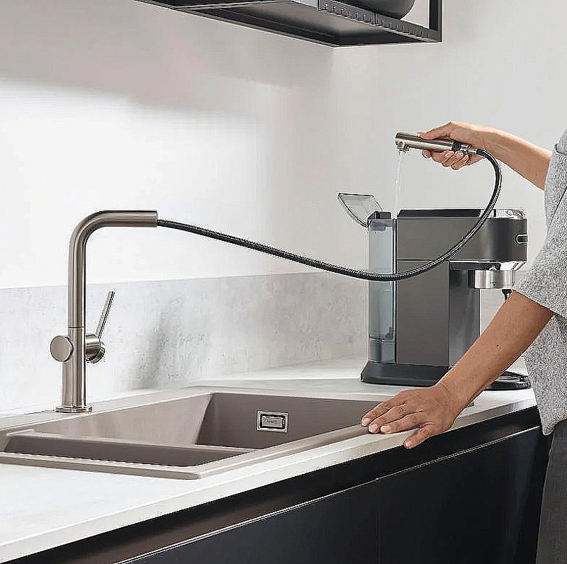 Смеситель для кухни Hansgrohe Talis M54 72808800 нержавеющая сталь купить в интернет-магазине сантехники Sanbest