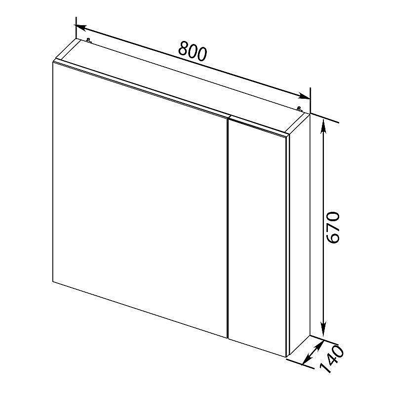 Зеркальный шкаф Aquanet Порто 80 купить в интернет-магазине сантехники Sanbest