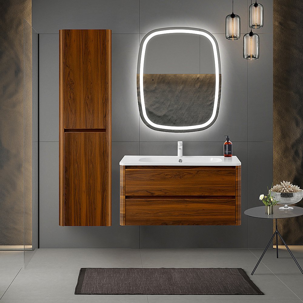 Тумба с раковиной Cezares RELAX 80 дуб карамельный для ванной в интернет-магазине Sanbest