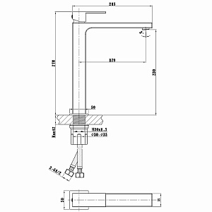 Смеситель для раковины Vincea Cube VBF-1C02CH хром купить в интернет-магазине сантехники Sanbest