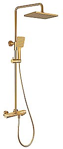 Душевая система Kaiser Cube 01382-3 золото брашированное купить в интернет-магазине сантехники Sanbest