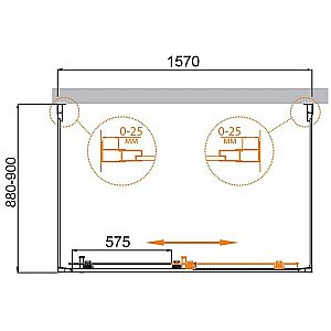 Душевой уголок Cezares Molveno 90x160 AH-12-160/90-C-GM-IV стекло прозрачное/профиль матовая оружейная сталь купить в интернет-магазине Sanbest