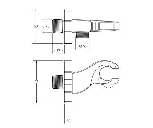 Подключение для шланга Bronze de Luxe Windsor&Royal 41815 бронза купить в интернет-магазине сантехники Sanbest