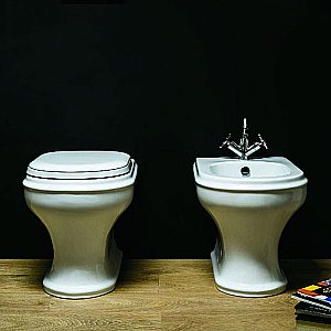 Унитаз приставной Azzurra Charme CHVCTT000000BI белый купить в интернет-магазине Sanbest