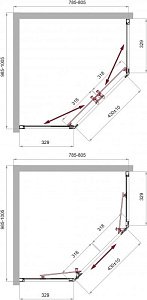 Душевой уголок BelBagno UNO 195-PH-2 100x80 прозрачный/хром купить в интернет-магазине Sanbest