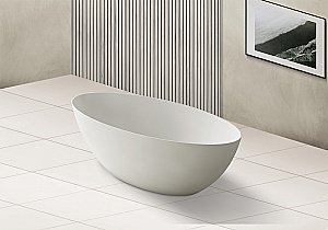 Ванна из искусственного камня ABBER Stein AS9625-1.6 160х75 белая матовая купить в интернет-магазине Sanbest