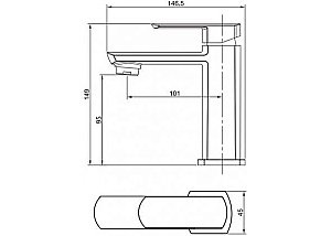 Смеситель для раковины Aquanet Cinetic AF120-10С купить в интернет-магазине сантехники Sanbest