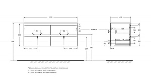 Тумба с раковиной BelBagno 120 KRAFT-1200-4C-SO-СO+CZR-8070-120-2 бежевая матовая для ванной в интернет-магазине Sanbest