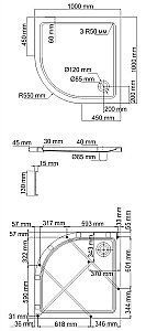 Душевой поддон WasserKRAFT Isen 26T23 100x100 купить в интернет-магазине Sanbest
