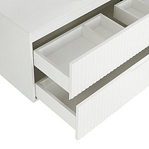 Тумба с раковиной Cezares Duet 100 DUET-1000-2C-SO-BL Bianco Lucido для ванной в интернет-магазине Sanbest