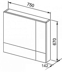 Зеркальный шкаф Aquanet Верона 75 белый купить в интернет-магазине сантехники Sanbest