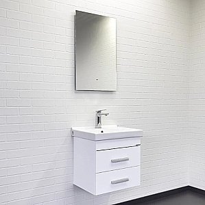 Тумба с раковиной Comforty Никосия 50 00-00018022 белая для ванной в интернет-магазине Sanbest