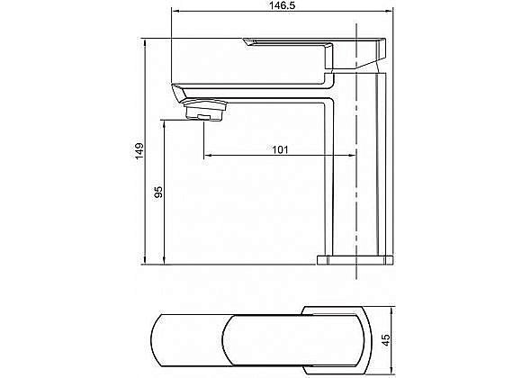 Смеситель для раковины Aquanet Cinetic AF120-10С купить в интернет-магазине сантехники Sanbest