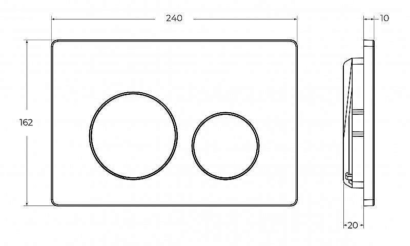 Кнопка для инсталляции BelBagno BB-03C-CRM хром купить в интернет-магазине сантехники Sanbest