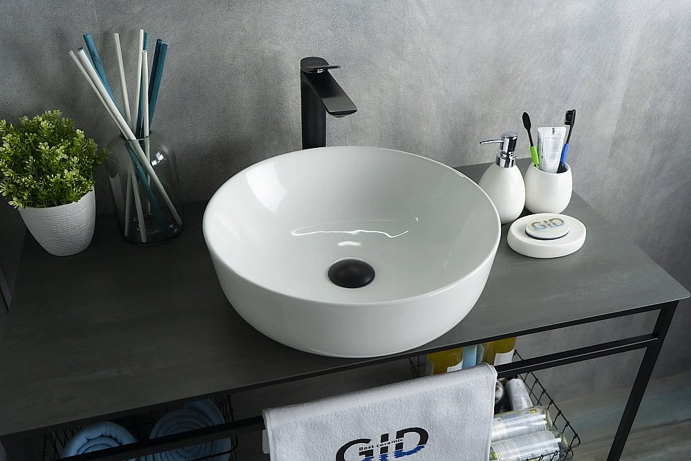 Раковина накладная Gid Esfera 41,5 D1315 51182 белая купить в интернет-магазине Sanbest