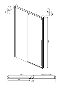 Душевой уголок Ambassador Intense IBB 150х110 купить в интернет-магазине Sanbest