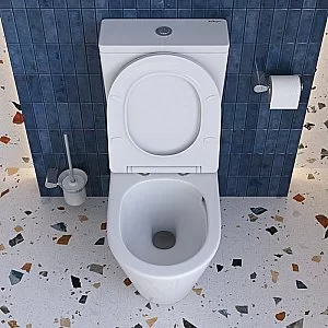 Унитаз напольный BelBagno FLAY-TOR BB2149CP-TOR/SC белый, с крышкой микролифт, с бачком, безободковый, слив-торнадо купить в интернет-магазине Sanbest