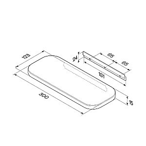 Полка AM.PM Func A8F37600 хром купить в интернет-магазине сантехники Sanbest