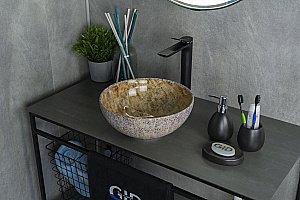 Раковина накладная Gid Esfera 32 Mnc489 54437 под камень глянцевая купить в интернет-магазине Sanbest