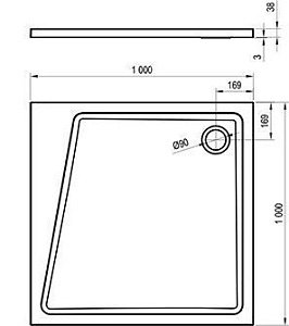 Душевой поддон Ravak PERSEUS PRO-100 100x100 купить в интернет-магазине Sanbest