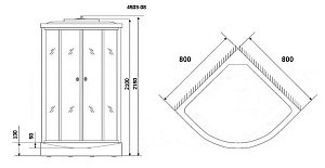 Душевая кабина Niagara Eco NG-4503-14 80х80 купить в интернет-магазине Sanbest