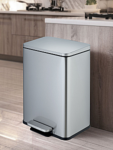Ведро для мусора WeltWasser Golf 10000013394 сталь матовая купить в интернет-магазине сантехники Sanbest