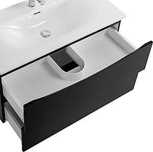Тумба с раковиной BelBagno MARINO-CER-N-900-2C-SO-NL-P Nero Lucido для ванной в интернет-магазине Sanbest