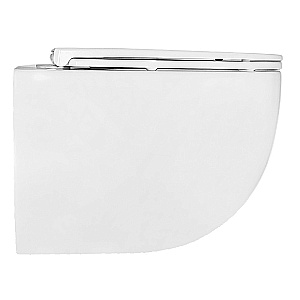 Унитаз подвесной Azario Terso AZ-092E-UQ3 белый, безободковый, с крышкой микролифт, слив торнадо купить в интернет-магазине Sanbest