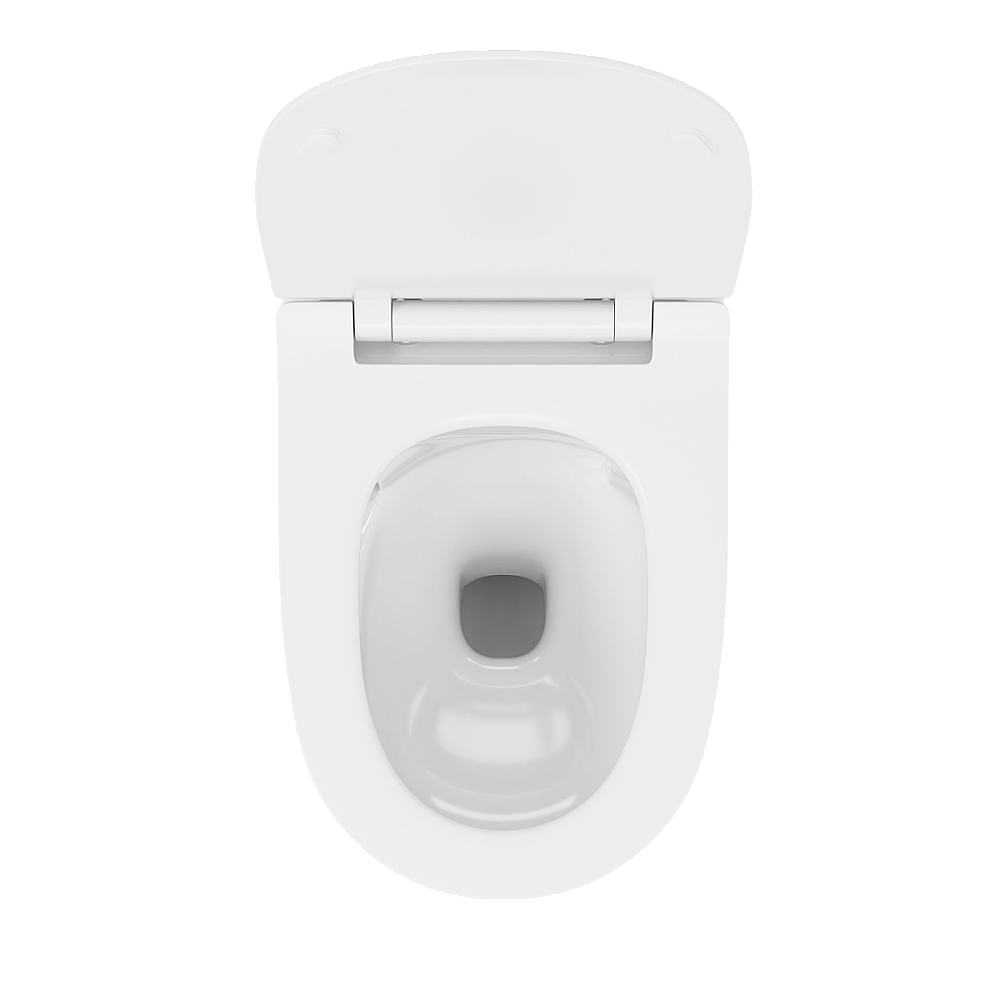 Унитаз подвесной VitrA M50 8302B003-6404 VortexFlush безободковый, смыв торнадо, с крышкой микролифт, белый купить в интернет-магазине Sanbest