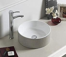 Раковина накладная Ceramalux NC 38,5 78310 серебро, белая купить в интернет-магазине Sanbest