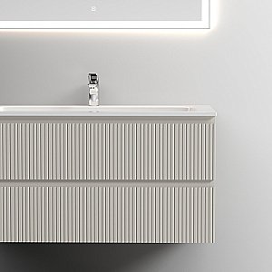 Тумба с раковиной Sancos SNOB T SNT100LCE Beige Soft левая/бежевая матовая для ванной в интернет-магазине Sanbest