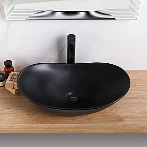 Раковина накладная BelBagno 60,5 BB1404-H301 черная матовая купить в интернет-магазине Sanbest