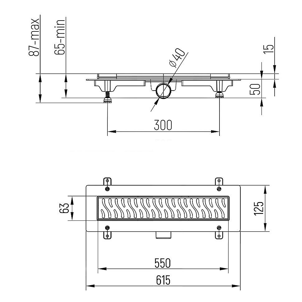 Душевой лоток PAINI Harmony CH550H 55 хром купить в интернет-магазине Sanbest