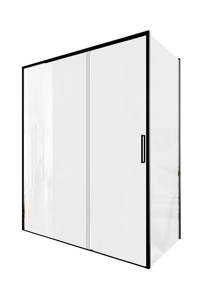 Душевой уголок Aquanet Pleasure Evo 110х80 AE65-110x80-BT стекло прозрачное/профиль черный купить в интернет-магазине Sanbest