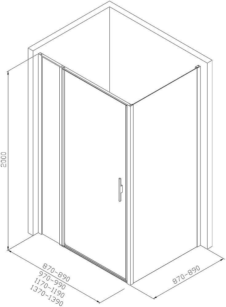 Душевой уголок Allen Brau Priority 90x120 Черный купить в интернет-магазине Sanbest
