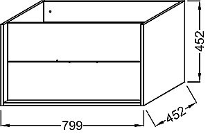 Тумба с раковиной Jacob Delafon VIVIENNE 80 дуб Табак/аквамарин сатин для ванной в интернет-магазине Sanbest