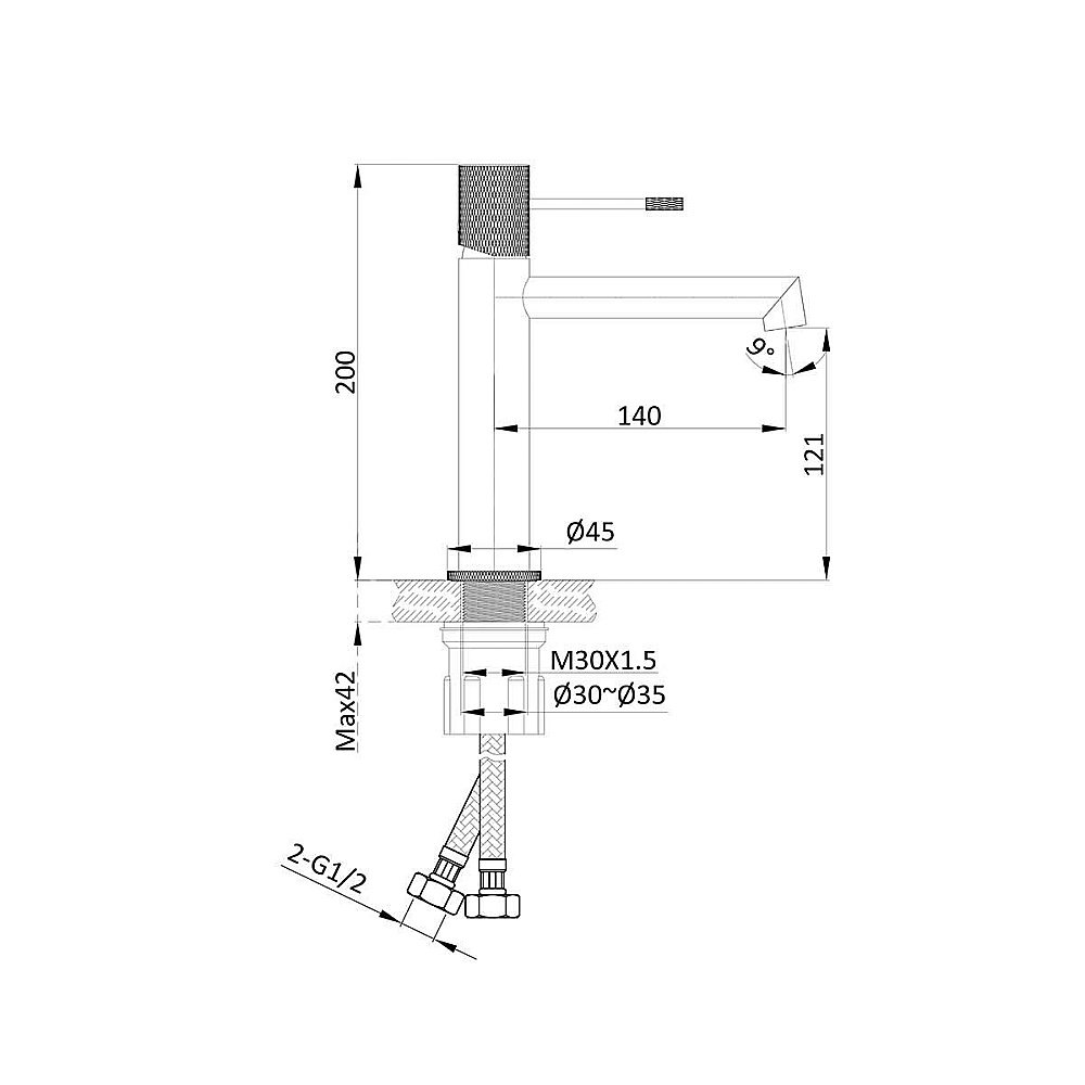 Смеситель для раковины Vincea Desire VBF-1D1MB черный купить в интернет-магазине сантехники Sanbest