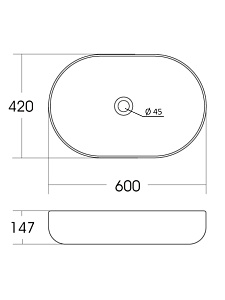 Раковина накладная Orange 60 B08-600W белая купить в интернет-магазине Sanbest