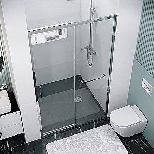 Душевая дверь Grossman Style 110 100.K33.05.110.10.00 стекло прозрачное/профиль хром купить в интернет-магазине Sanbest