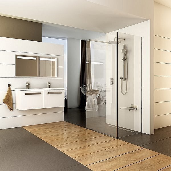 Душевое ограждение Ravak WALK-IN CORNER 120x80 стекло прозрачное/профиль черный купить в интернет-магазине Sanbest