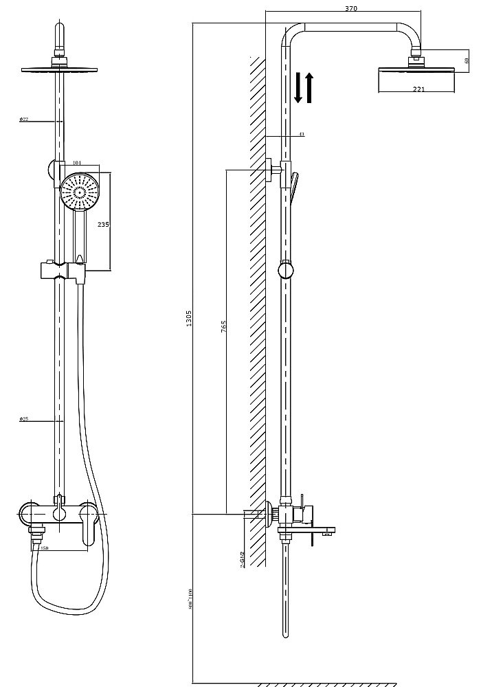 Душевая система Rush Tenerife TE2835-40 купить в интернет-магазине сантехники Sanbest